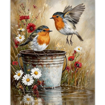 PHANTASYART Cute Birds Paint by Numbers Kit for Adults 16x20inch