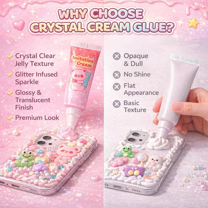 TBTFW Decoden Cream Glue for DIY Crafts,Whipped Cream Glue Kit-1.7oz