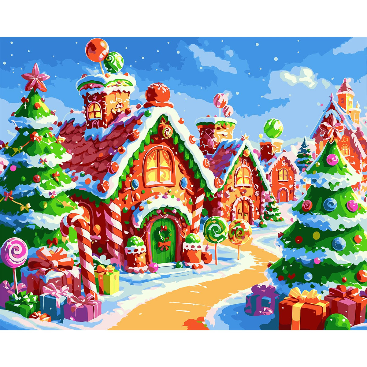 AIRDEA Christmas Paint by Numbers Kits for Adults 16x20in, Frameless
