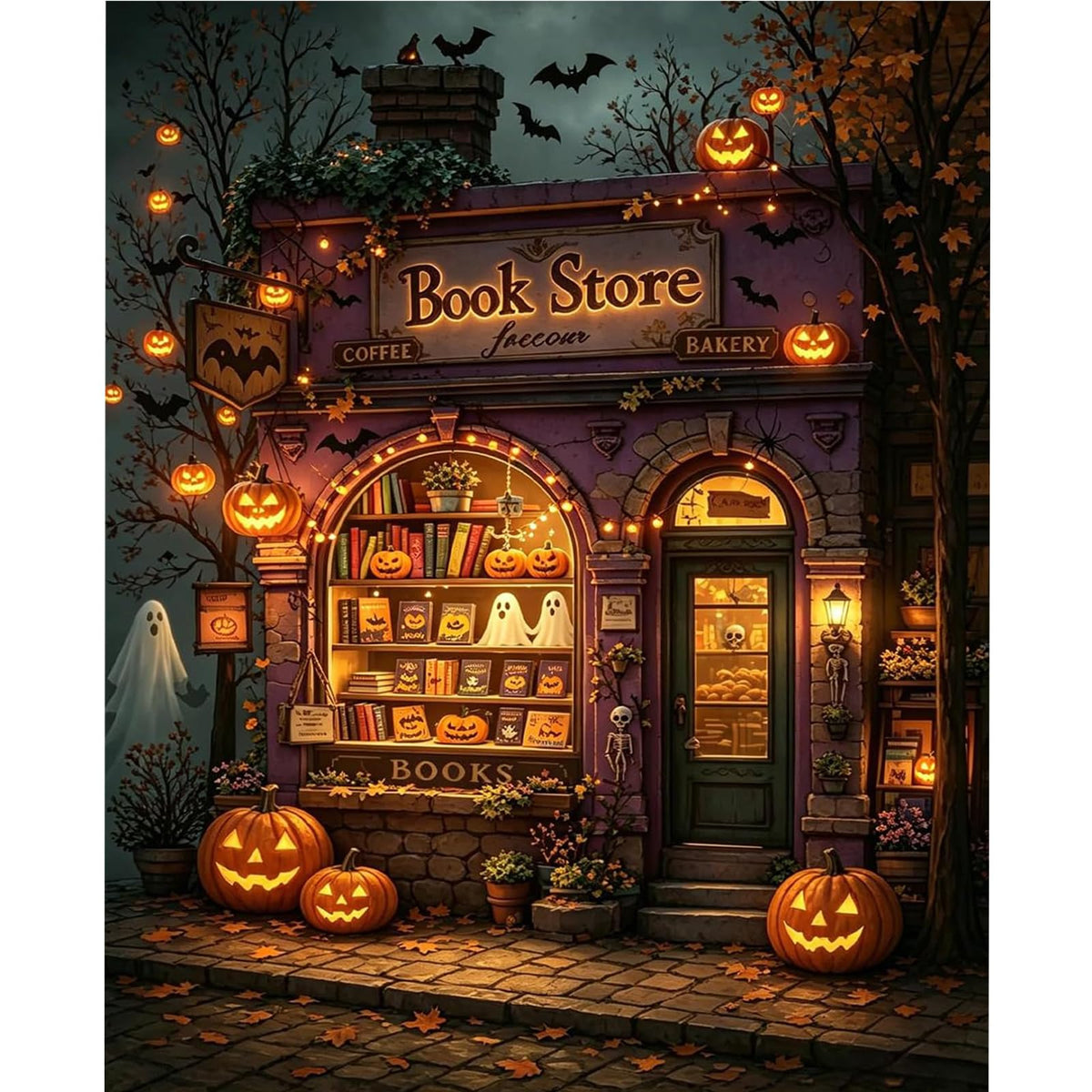Vintage Halloween Ghost DIY Paint by Numbers Acrylic Painting 40x50cm