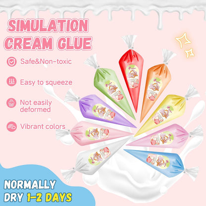 Cream Glue, 3PCS Caramel Whipped Cream Glue Kit (Each 100g)