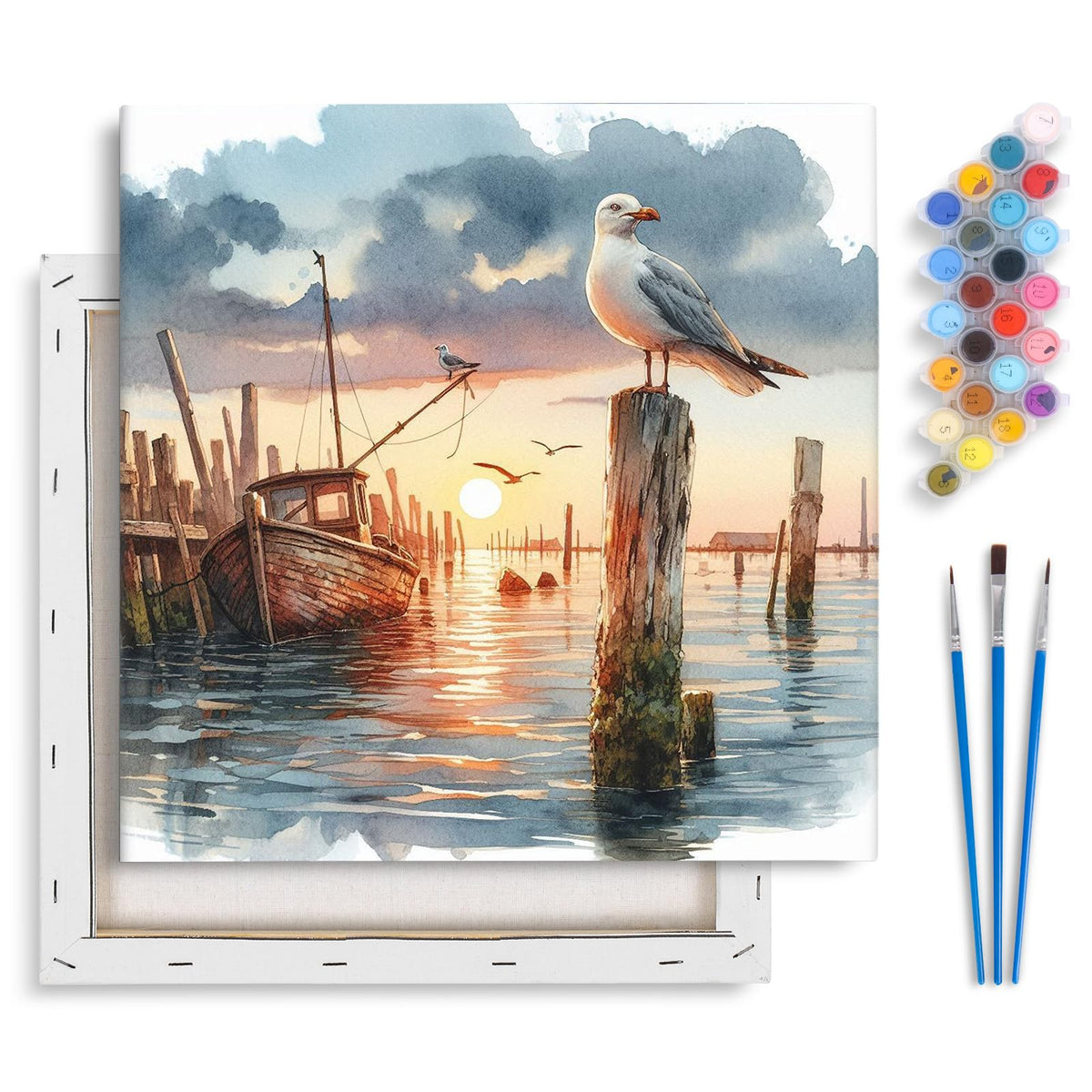 Yezavesu Book Framed Paint by Numbers Kit for Adults 10x 10 inch, Flowers