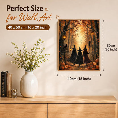 AUKELHJ Paint by Numbers Kit for Adults Beginner, Halloween, 16X20 Inch