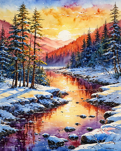 Mountain Paint By Numbers Kit For Adults Beginner Cabin Adult Paint By Number Kits On Canvas Mountain Oil Painting Kit For Beginners Adults' Paint-By-Number Kits For Gift Home Wall Decor 16x20 Inch