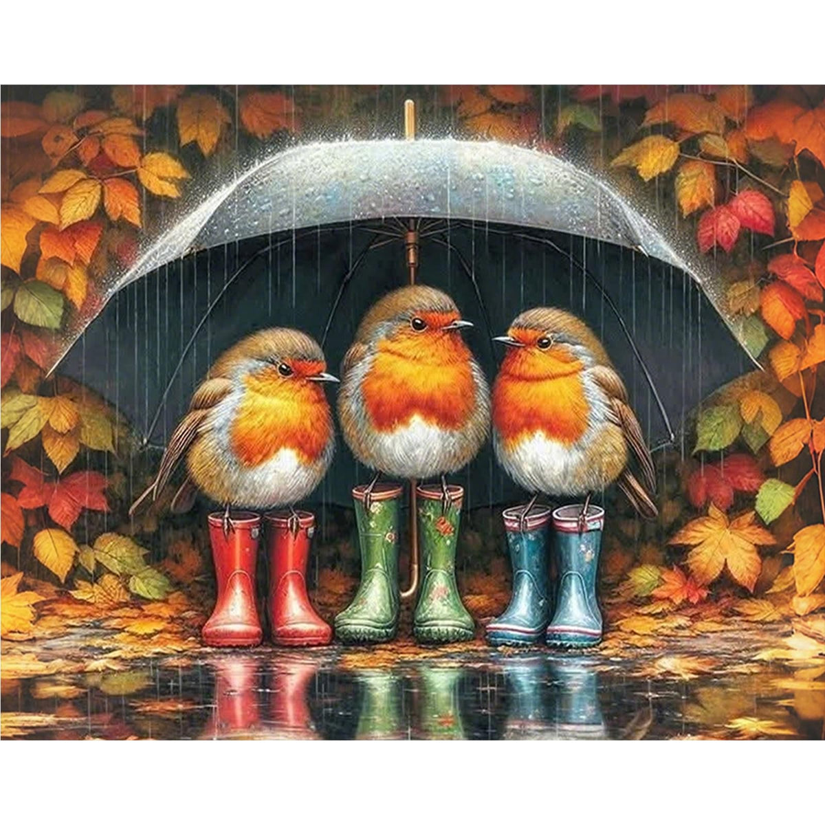 Amaieuin Chicken Paint by Numbers Kit for Adults 16x20in