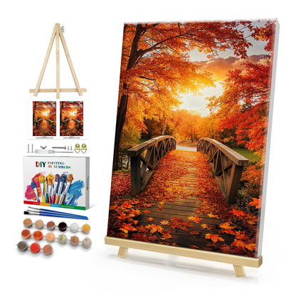 HeeBenor Framed Paint by Numbers Kit for Adults, Flowers, 8x12 Inch