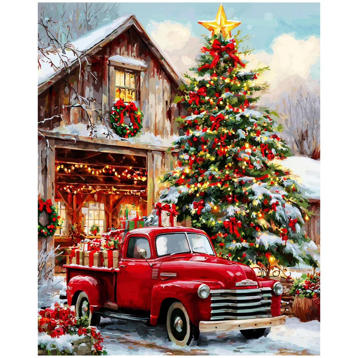 XTCIXAL Paint by Numbers Kit for Adults, Cow, 16X20 Inch