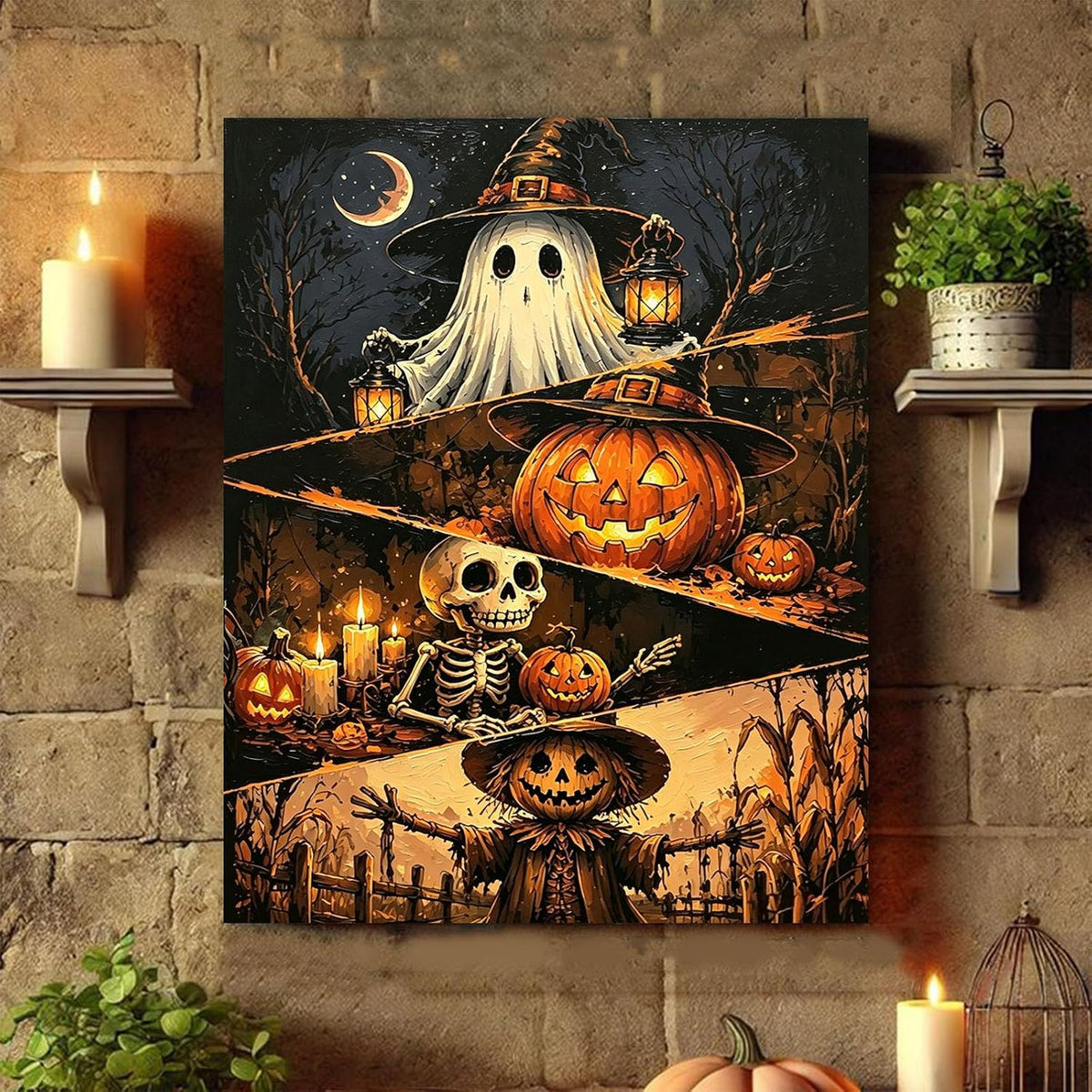 Arttoplus Halloween Paint by Numbers Kit for Adults Beginner 16x20 inch