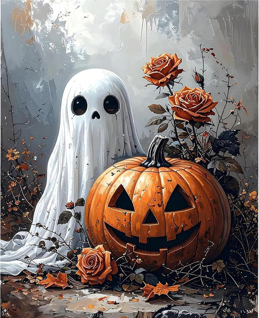 Vintage Halloween Ghost DIY Paint by Numbers Acrylic Painting 40x50cm