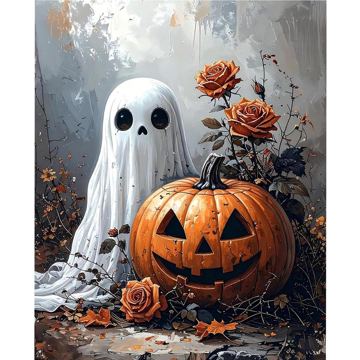 Vintage Halloween Ghost DIY Paint by Numbers Acrylic Painting 40x50cm