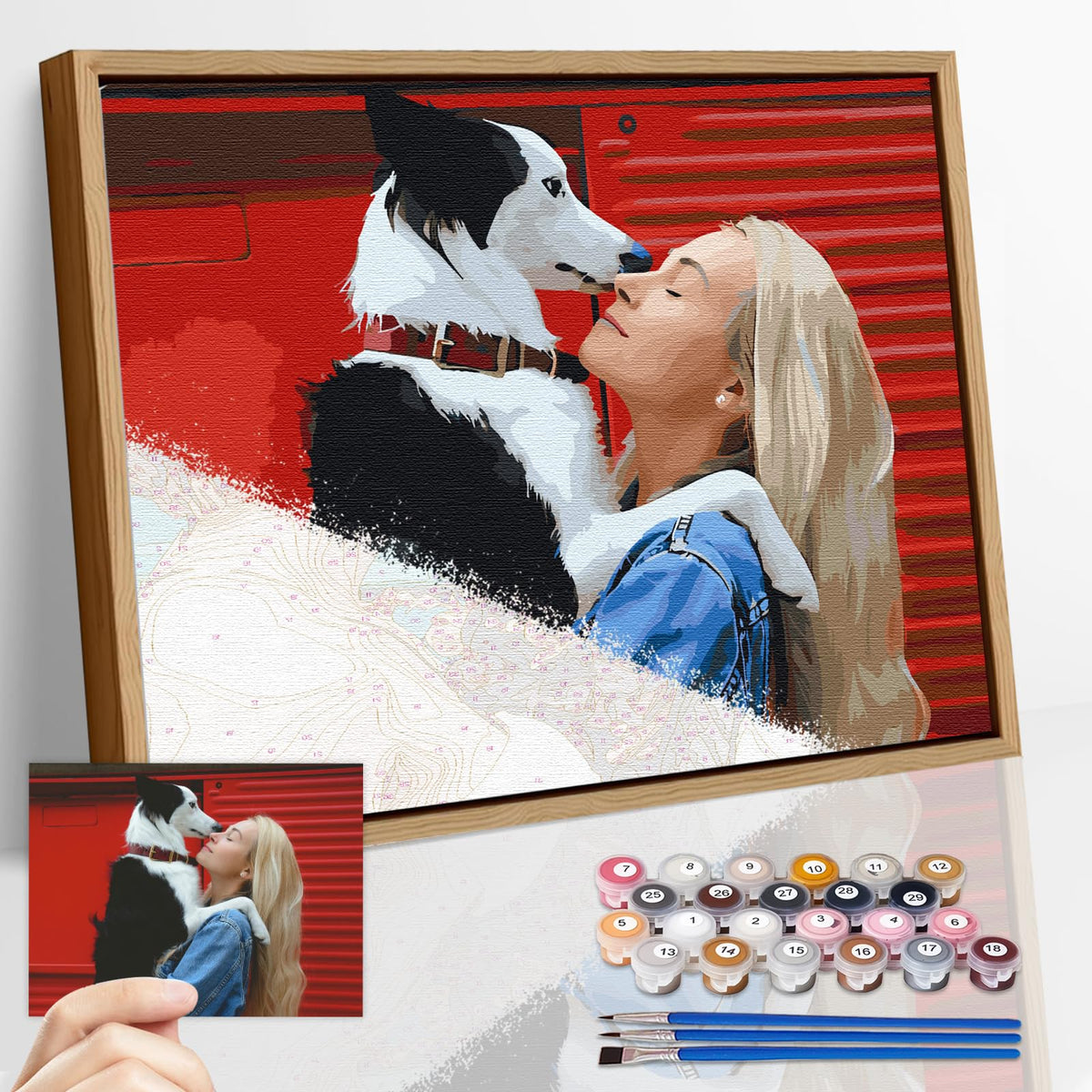 Custom Paint by Numbers Kit for Adults - Personalized DIY Canvas Art