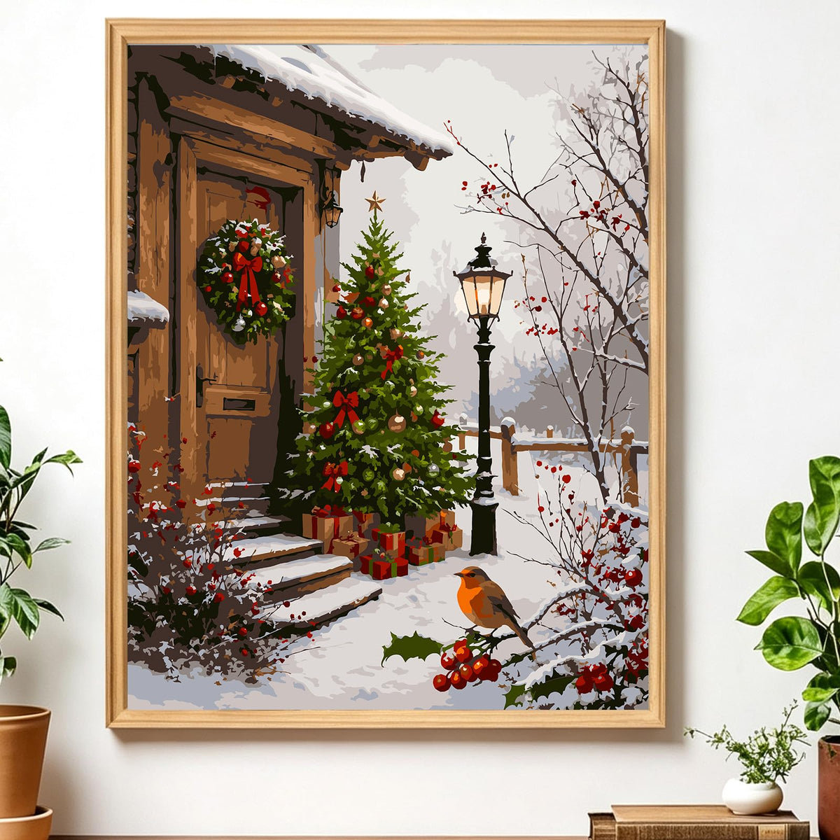 AIRDEA Christmas Paint by Numbers Kits for Adults 16x20in, Frameless