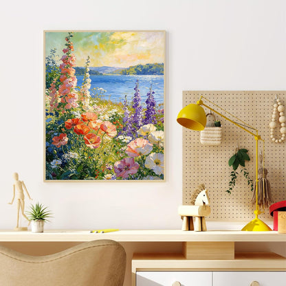 Dawnsphere Flowers Paint by Numbers Kit for Adults Without Frame 16x20 in
