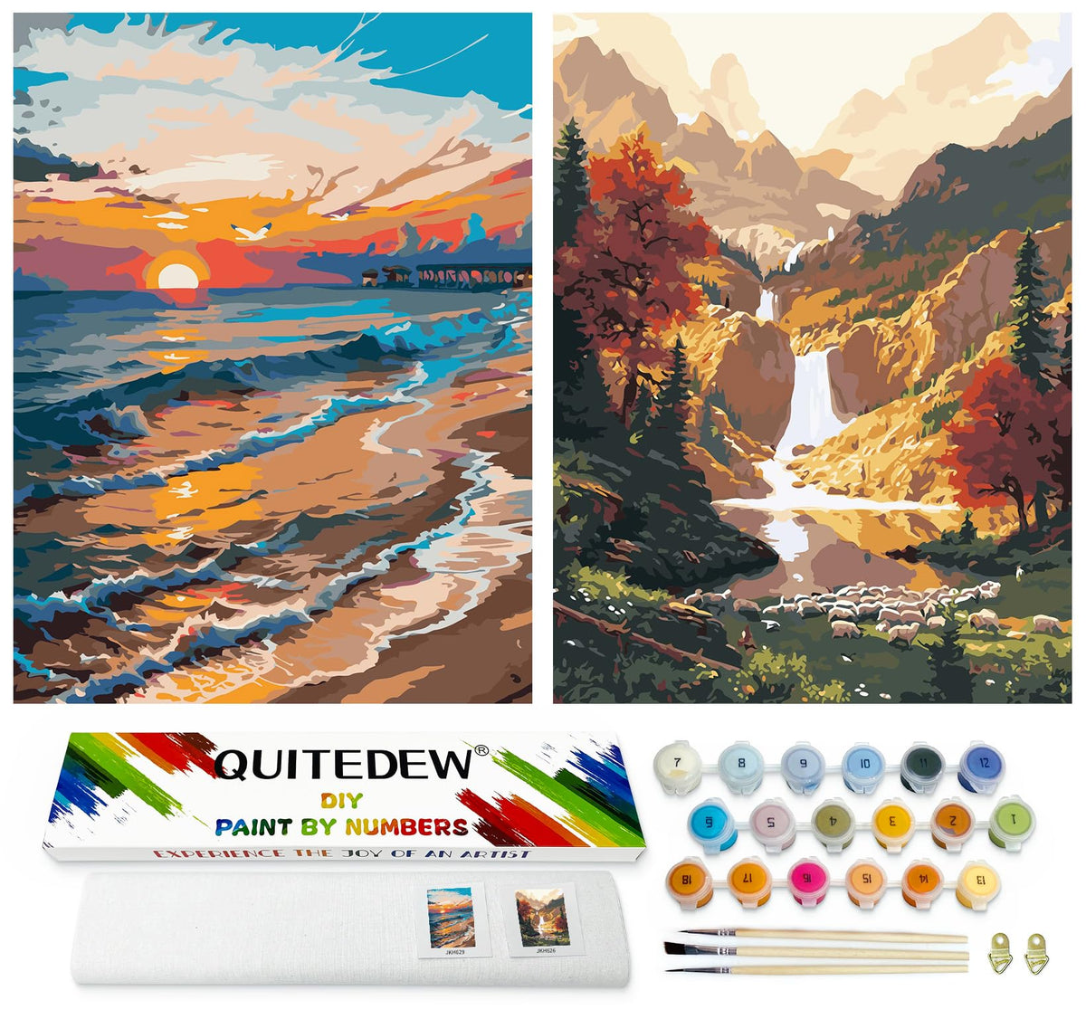 QUITEDEW Scenery Paint by Numbers Kit for Adults Beginner 16X20 Inch