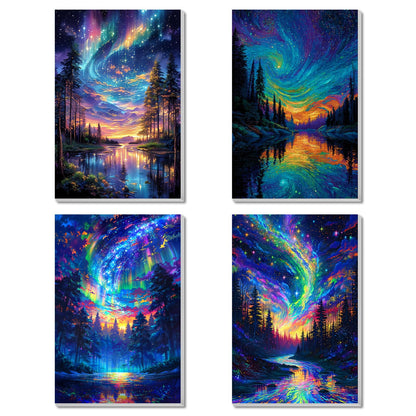 Starry Night Paint by Numbers Kit for Adults Beginner Tree Acrylic Painting Kit Adult Paint by Number Kits on Canvas DIY Painting for Beginners Art by Numbers for Gifts Home Wall Decor 16x20 Inch