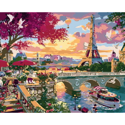 QUITEDEW Scenery Paint by Numbers Kit for Adults Beginner 16X20 Inch