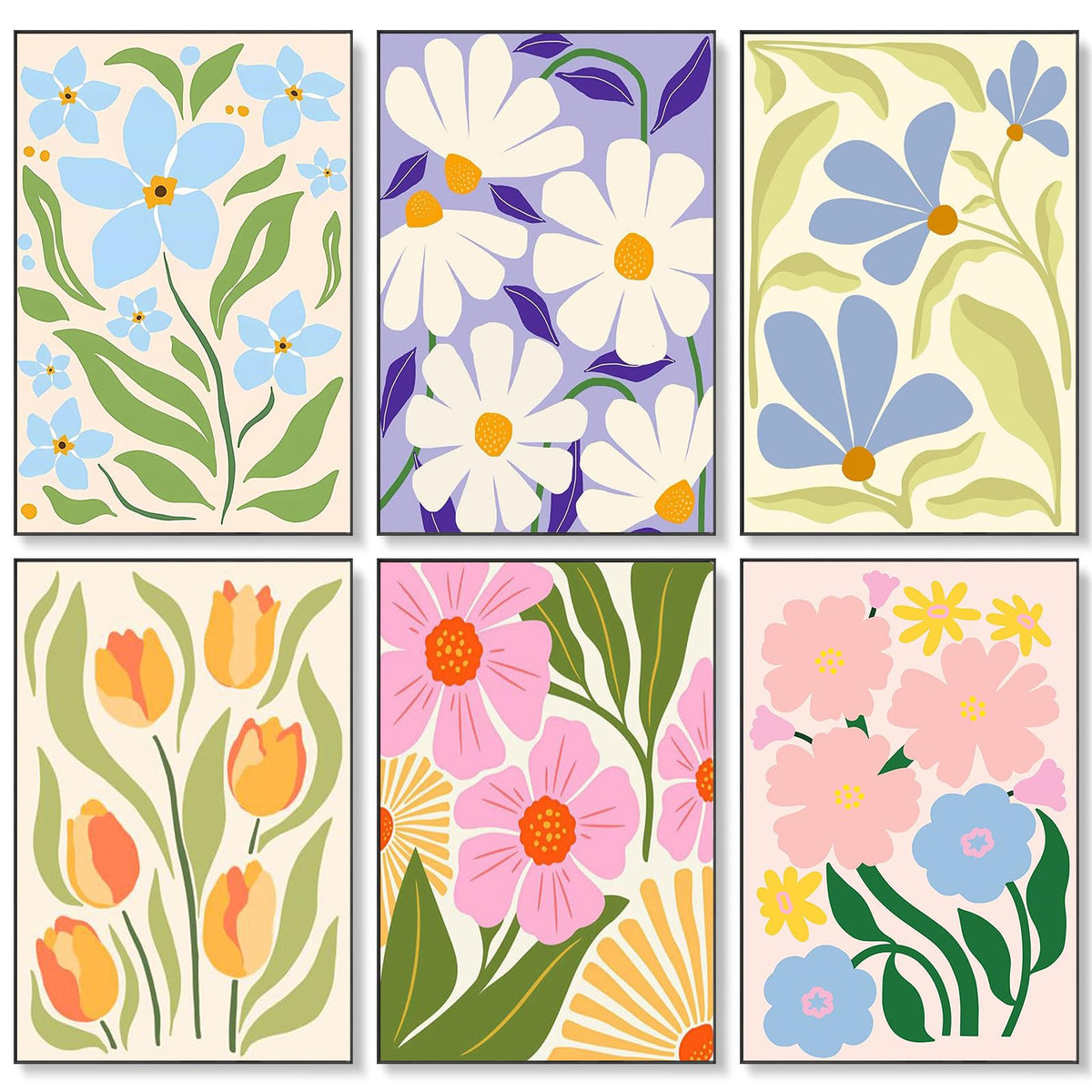 6 Pack Paint by Numbers Kit for Adults Beginner National Park 8x12 Inch