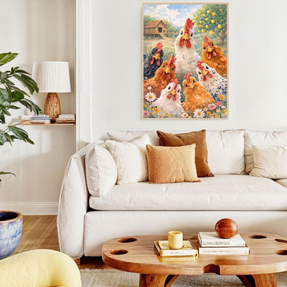 Amaieuin Chicken Paint by Numbers Kit for Adults 16x20in