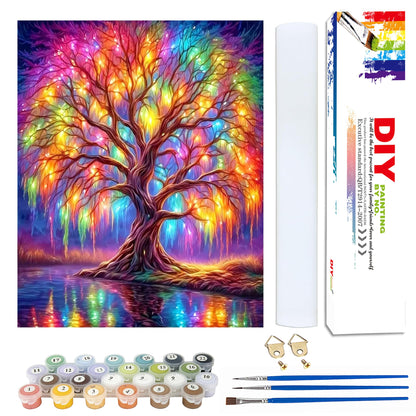 Yunruily Paint by Number Adult Lemon Tree-Adult Paint by Numbers,Paint by Numbers for Adults Canvas for Gifts Home Wall Decor(16x20inch)