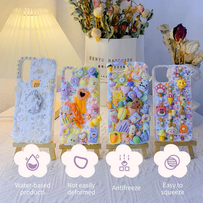 Cream Kit, 18 Colors Fake Whipped Cream Glue Clay - 100ml Large Rainbow Simulation Cream with Piping Tips, DIY Craft Supplies for Phone Case Jewelry Making