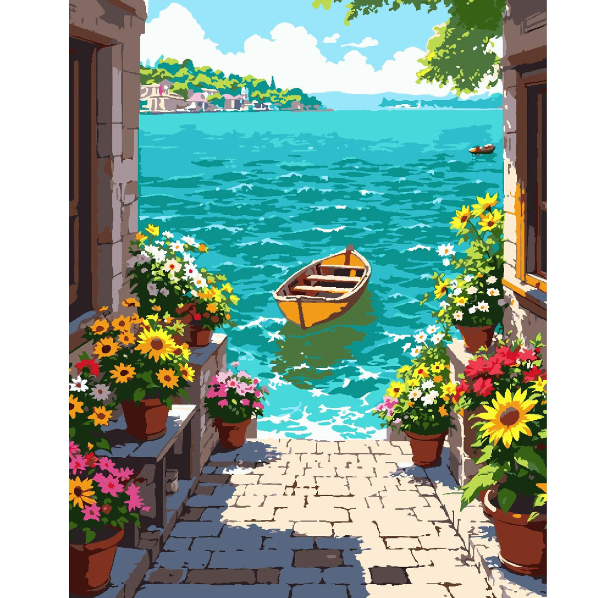 ZRIZQ Paint by Numbers Kit for Adults Beginner Landscape,Lemon Tree,16x20