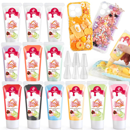 Cream Glue, 24PCS 50g Whipped Cream Glue Kit with 36PCS Piping Tip